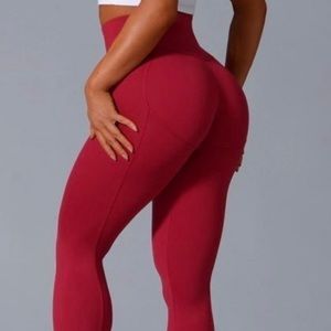 Bombshell Sportswear maroon shape leggings